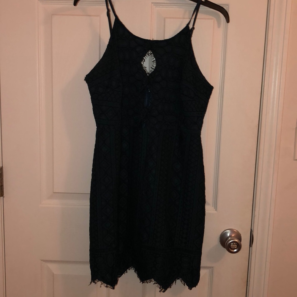 Dark Green Lace Dress